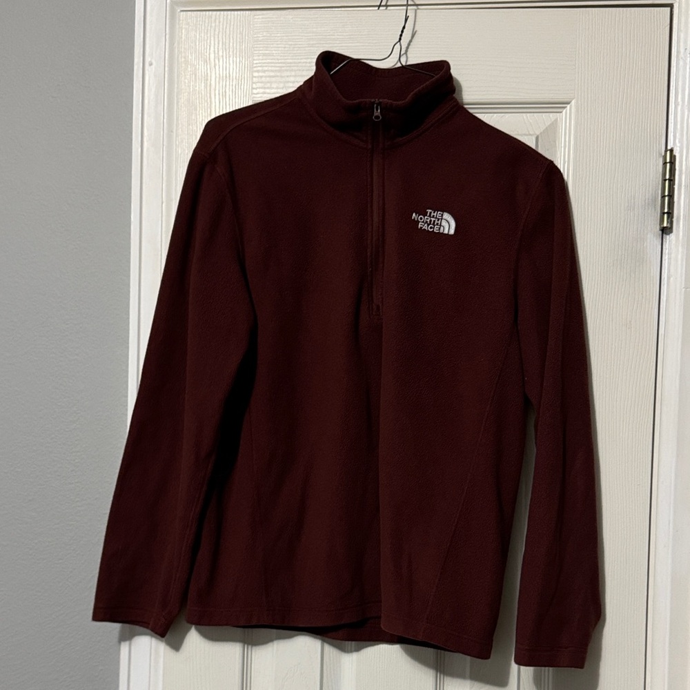 The North Face Burgundy Quarter-Zip Fleece